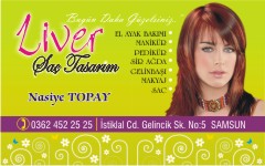 kuaför kartvizitleri, liver saç tasarım merkezi