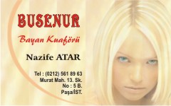 kuaför kartvizitleri, busenur kuaför