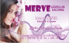 kuaför kartvizitleri, merve güzellik salonu