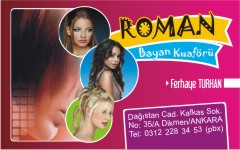 kuaför kartvizitleri, roman bayan kuaförü