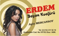 kuaför kartvizitleri, erdem bayan kuaförü