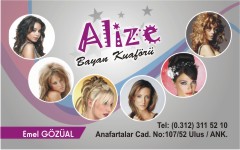kuaför kartvizitleri, alize bayan kuaförü