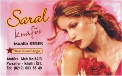 kuaför kartvizitleri, saral kuaför