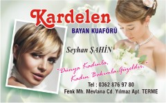 kuaför kartvizitleri, kardelen bayan kuaförü