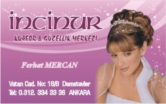 kuaför kartvizitleri, incinur kuaför ve güzellik merkezi