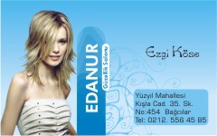 kuaför kartvizitleri, edanur kuaför