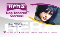 kuaför kartvizitleri, salon hera