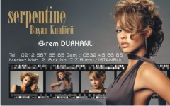 kuaför kartvizitleri, serpentine bayan kuaförü
