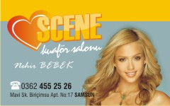 kuaför kartvizitleri, scene kuaför