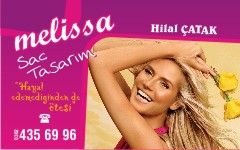 kuaför kartvizitleri, melissa saç tasarım