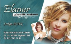 kuaför kartvizitleri, elanur güzellik salonu
