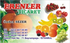 manav kartvizitleri, erenler ticaret