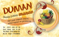 manav kartvizitleri, duman manav