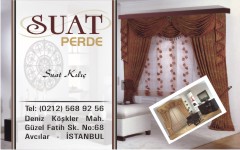 perde kartvizitleri, suat perde