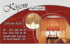 perde kartvizitleri, köşem mefruşat
