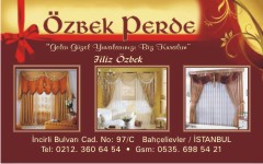 perde kartvizitleri, özbek perde
