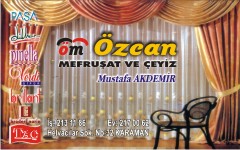 perde kartvizitleri, özcan mefruşaat ve çeyiz