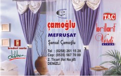 perde kartvizitleri, çamoğlu mefruşat