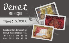 perde kartvizitleri, demet mefruşat