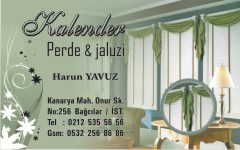 perde kartvizitleri, kalender mefruşat