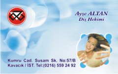 sağlık kartvizitleri, diş hekimi