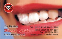 sağlık kartvizitleri, diş hekimi
