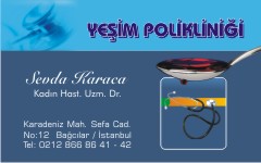 sağlık kartvizitleri, yeşim polikliniği