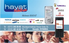 telekom kartvizitleri, hayat iletişim