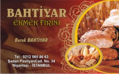 unlu mamülleri kartvizitleri, bahriyar ekmek fırını
