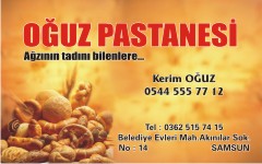 unlu mamülleri kartvizitleri, oğuz pastanesi