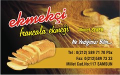 unlu mamülleri kartvizitleri, ekmekçi