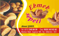 unlu mamülleri kartvizitleri, ekmek sepeti