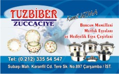 züccaciye kartvizitleri, tuzbiber züccaciye
