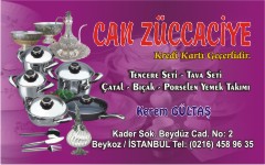 züccaciye kartvizitleri, can züccaciye