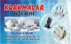 züccaciye kartvizitleri, korkmalar züccaciye