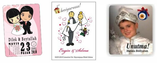 Düğün - Sünnet - Yaş Günü Magnetleri