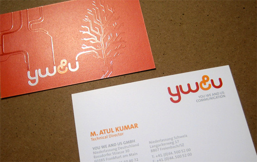 Kısmi laklı kartvizit