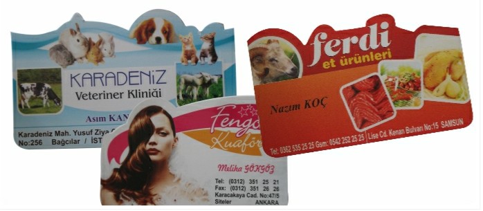 Özel kesimli kartvizit