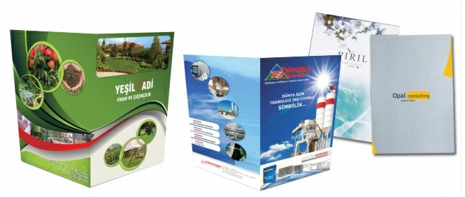 Parlak selefonlu dosyalar