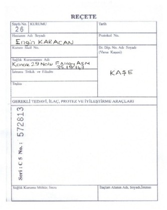 Reçete basımı