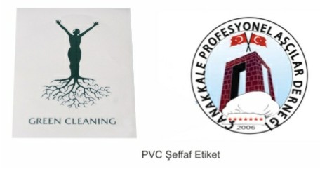Pvc - Şeffaf etiketler